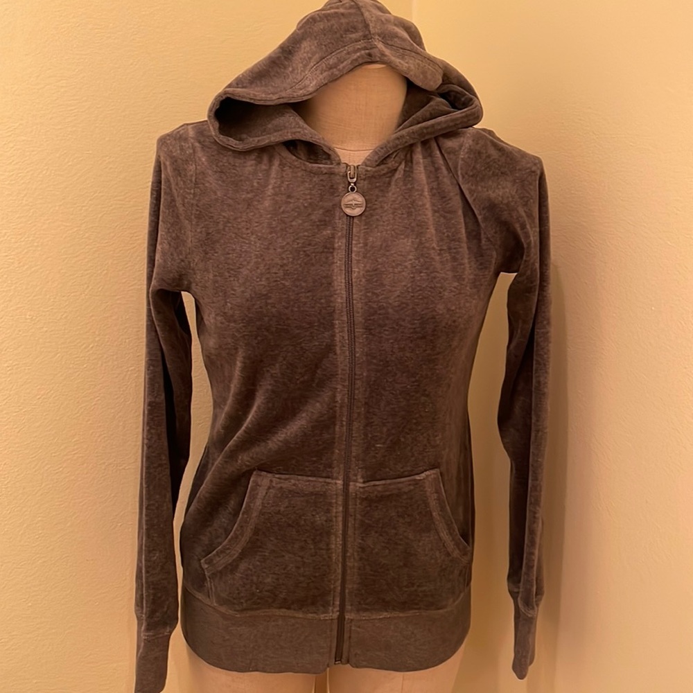 NWT Bird & Vine velour hoodie M (just like Juicy Couture)